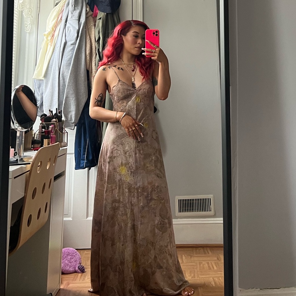 Beautiful satin maxi dress.